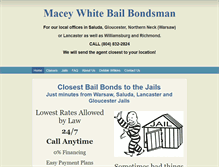 Tablet Screenshot of maceywhitebailbondsman.com